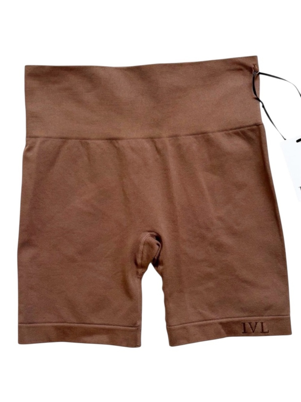 NWT IVL Collective Seamless Biker Shorts Brown High Waist Stretch M/L Activewear